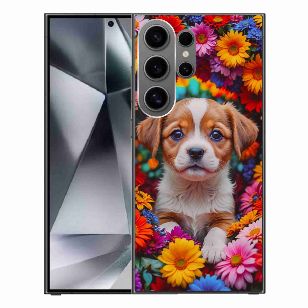 Gél borítás mmCase Samsung Galaxy S24 Ultra készülékhez - aranyos kiskutya