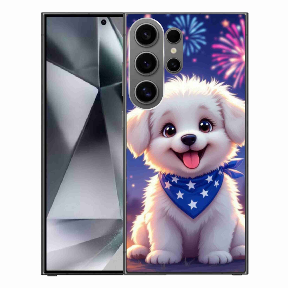 Gél borítás mmCase Samsung Galaxy S24 Ultra - ünnepi kölyökkutyakölyök