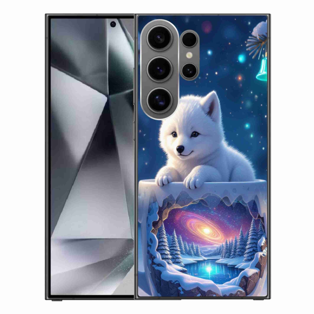 Gél borító mmCase Samsung Galaxy S24 Ultra - Karácsonyi kölyökkutyakölyök