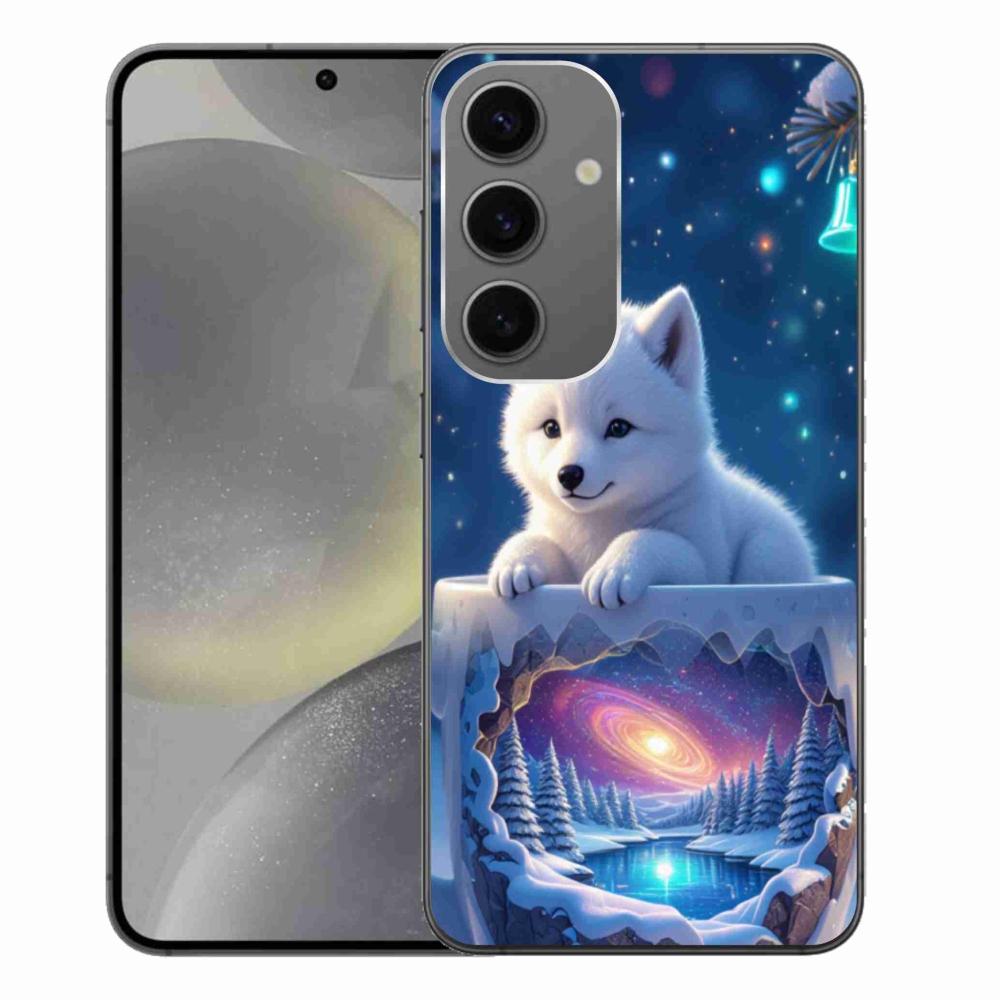 Gél borítás mmCase Samsung Galaxy S24+ - Karácsonyi kölyökkutyakölyök