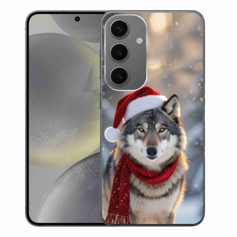 Gél borítás mmCase Samsung Galaxy S24+ - Karácsonyi farkas