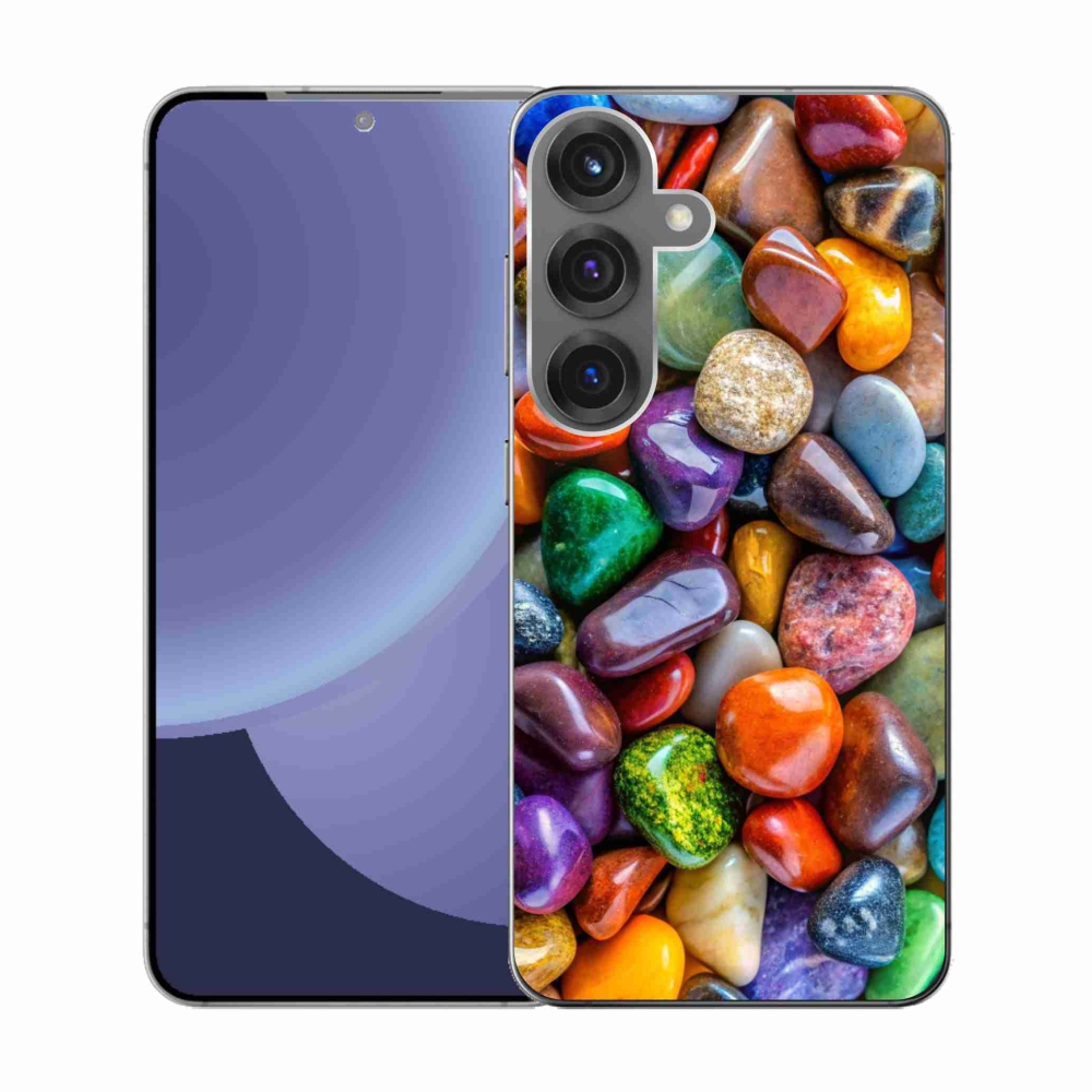 Zselés borítás mmCase Samsung Galaxy S25 készülékhez - színes strasszkövek