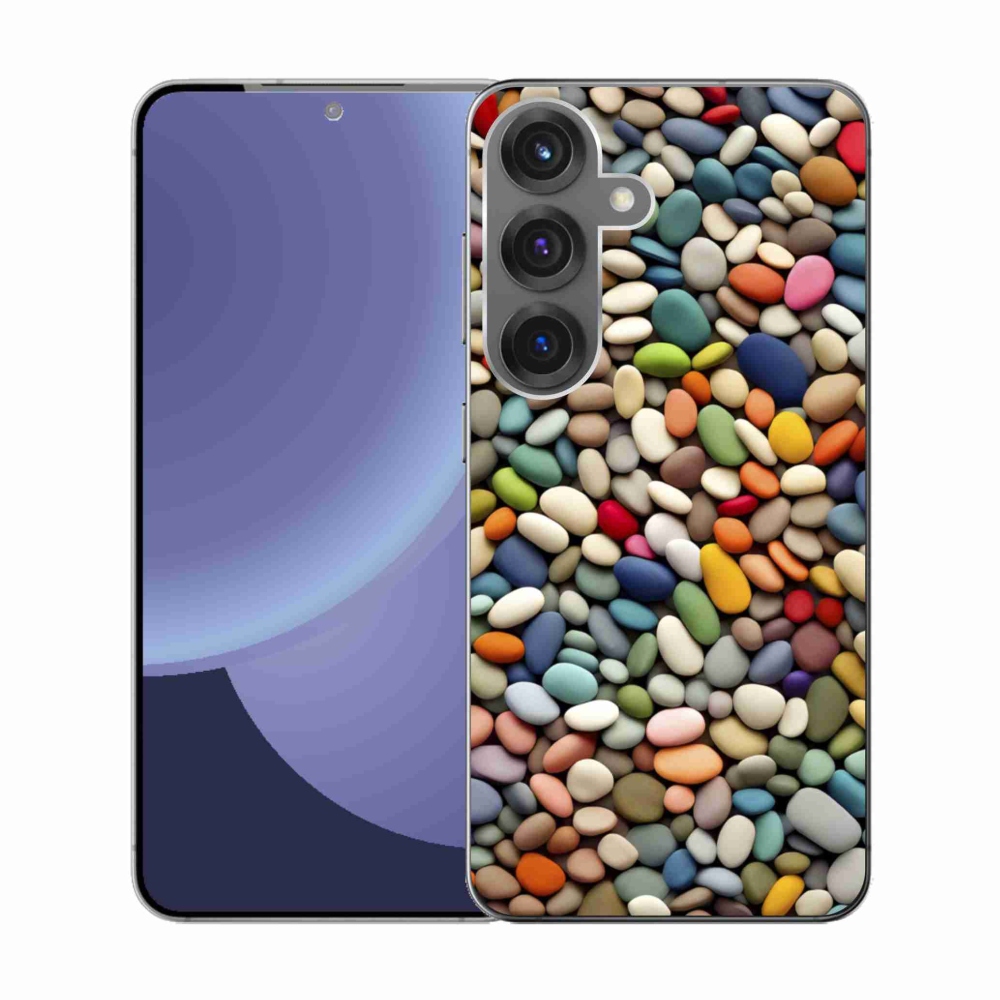 Gél borítás mmCase Samsung Galaxy S25 készülékhez - színes strasszkövek 2