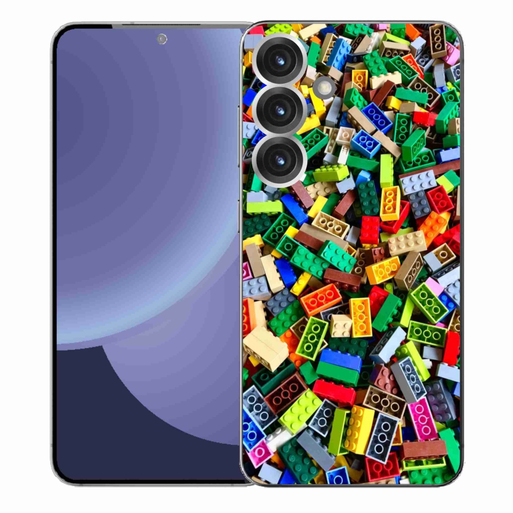 Zselés borítás mmCase Samsung Galaxy S25+ készülékhez - színes építőkockák