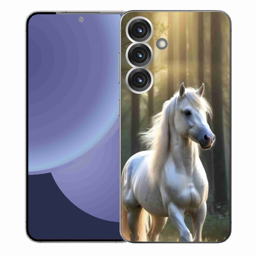 Zselés borítás mmCase Samsung Galaxy S25+ - fehér ló 3