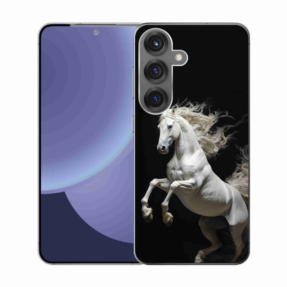 Gél védőhuzat mmCase Samsung Galaxy S25 - fehér ló 4