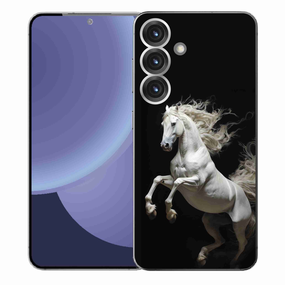 Zselés borítás mmCase Samsung Galaxy S25+ - fehér ló 4