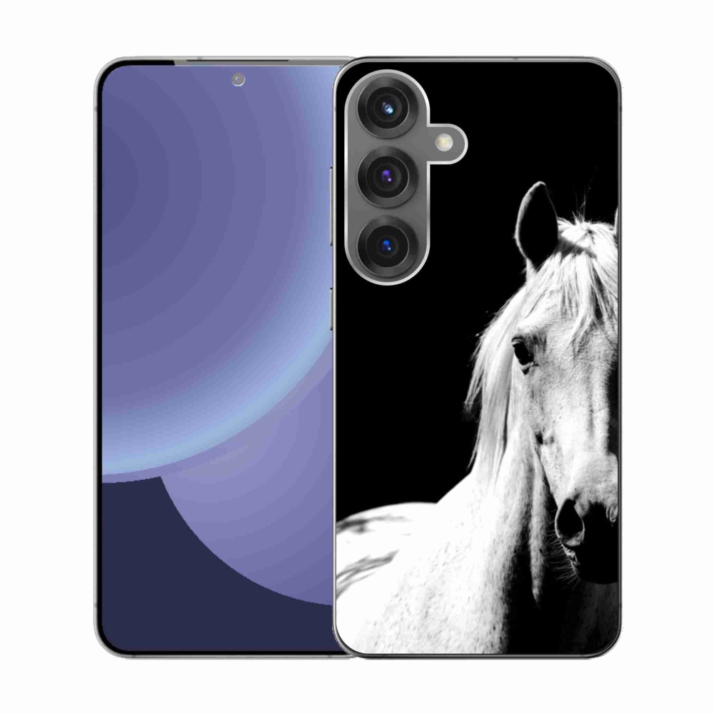 Zselés borítás mmCase Samsung Galaxy S25 - fehér ló 5