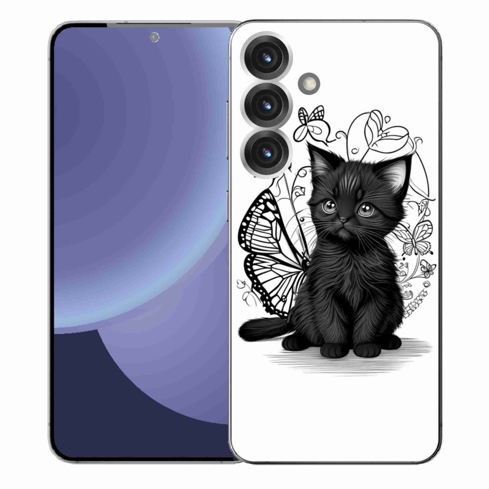 Gél védőhuzat mmCase Samsung Galaxy S25+ - fekete cica