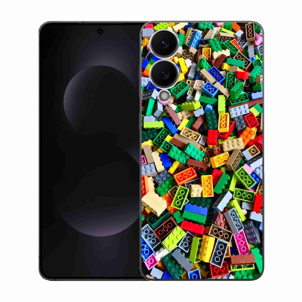 Gél borítás mmCase Samsung Galaxy S25 Edge készülékhez - színes építőkockák