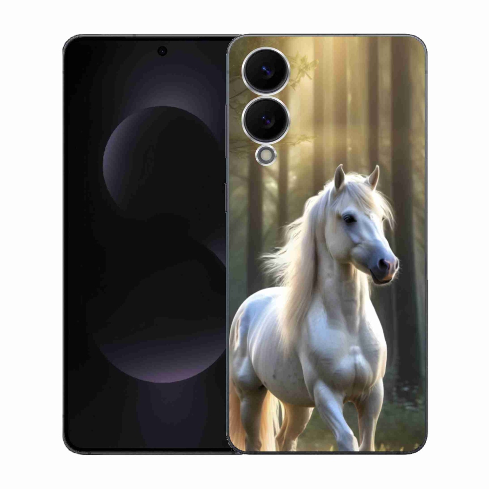 Zselés borítás mmCase Samsung Galaxy S25 Edge - fehér ló 3