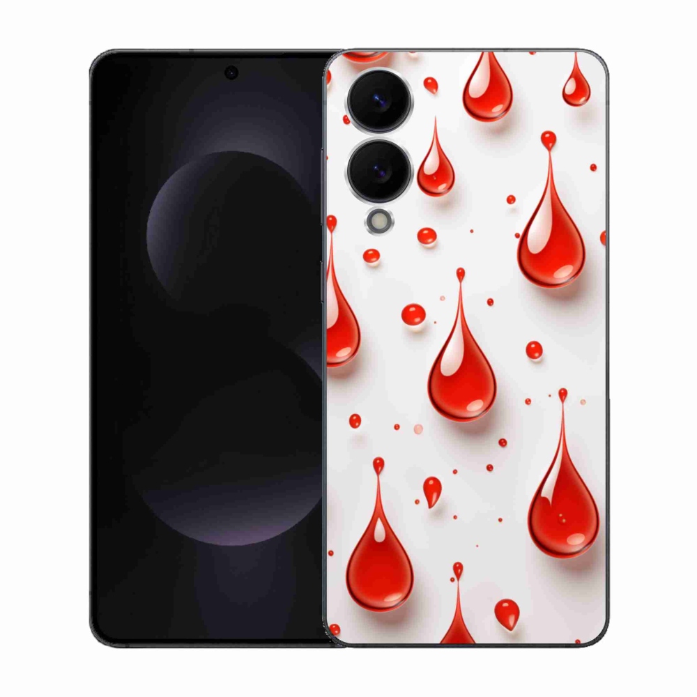 Zselés borítás mmCase Samsung Galaxy S25 Edge készülékhez - piros cseppek