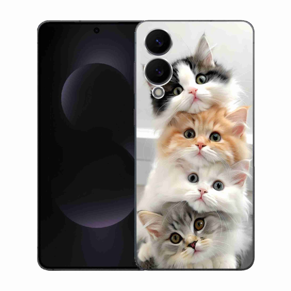 Zselés borítás mmCase Samsung Galaxy S25 Edge készülékhez - macska csoport