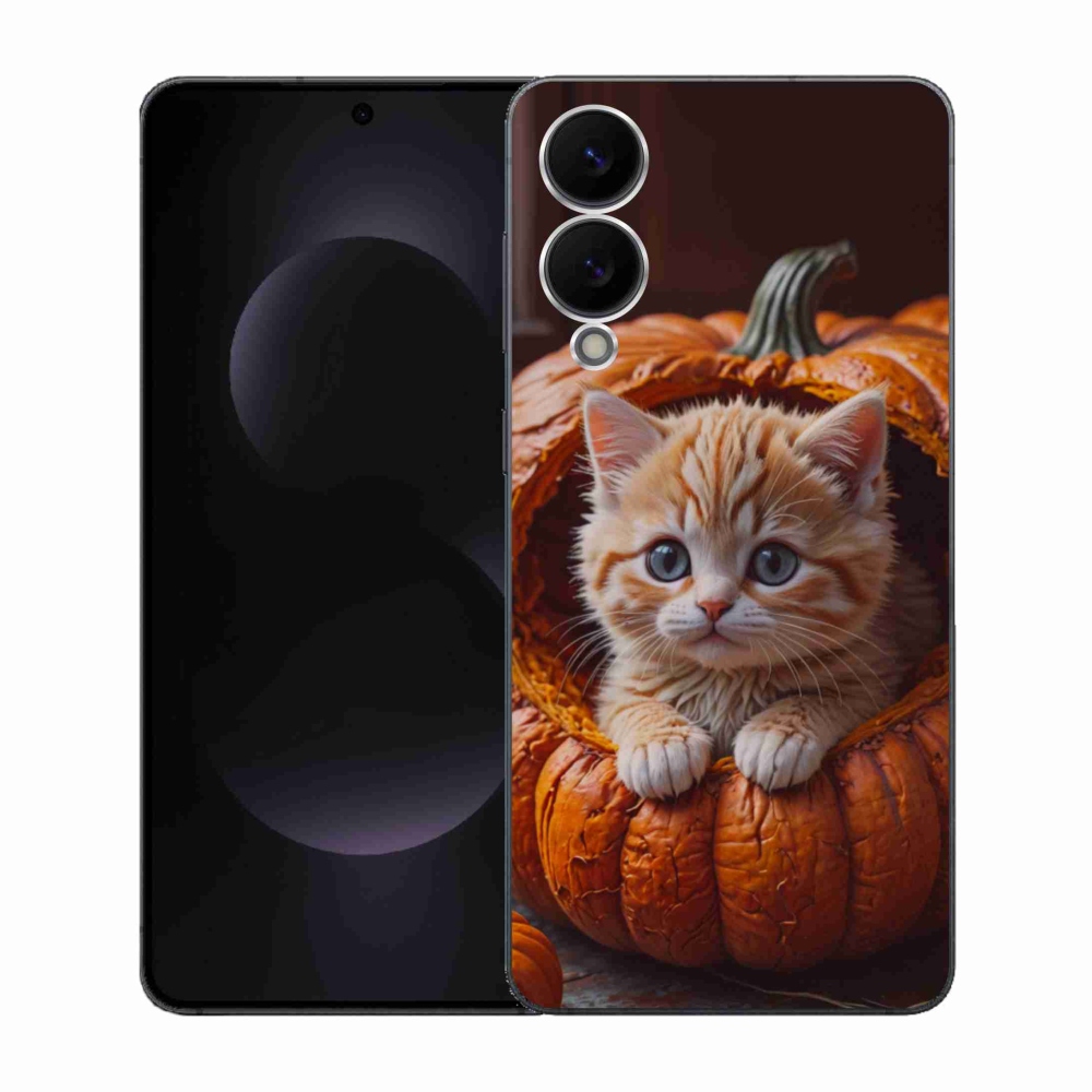 Gél borítás mmCase Samsung Galaxy S25 Edge készülékhez - cica és tök 2