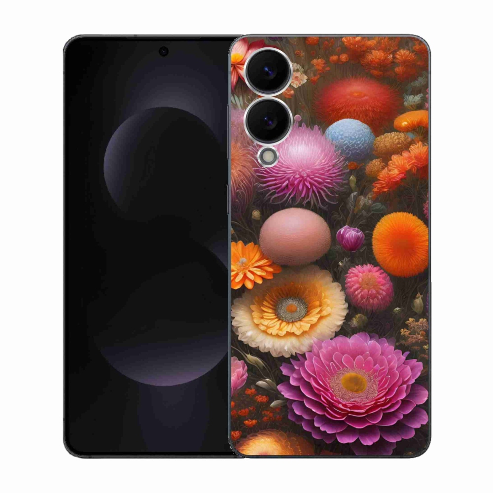 Gél borítás mmCase Samsung Galaxy S25 Edge készülékhez - virágos kompozíció