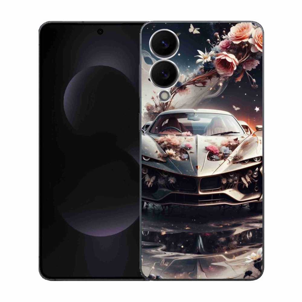 Gél borítás mmCase Samsung Galaxy S25 Edge készülékhez - virágos sportkocsi