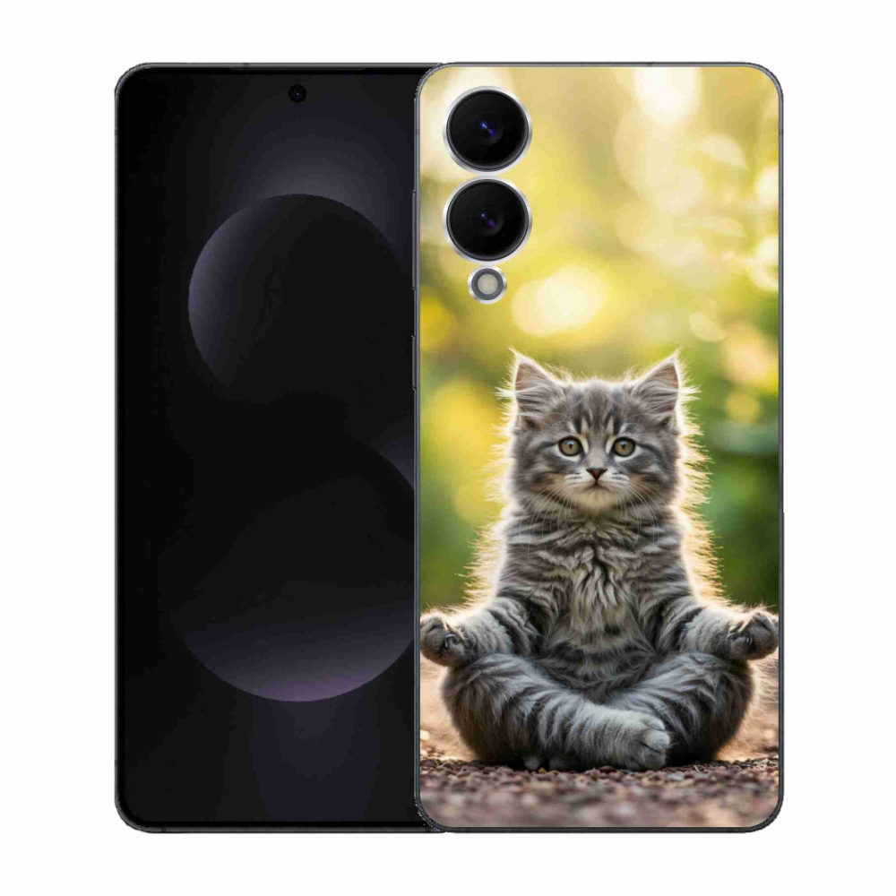 Gél borítás mmCase Samsung Galaxy S25 Edge készülékhez - meditáló cica