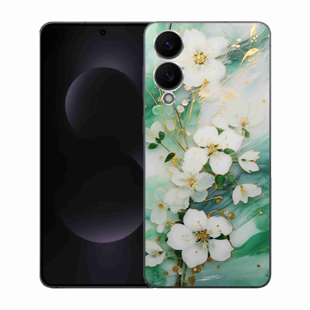 Gél borítás mmCase Samsung Galaxy S25 Edge készülékhez - finom virágok