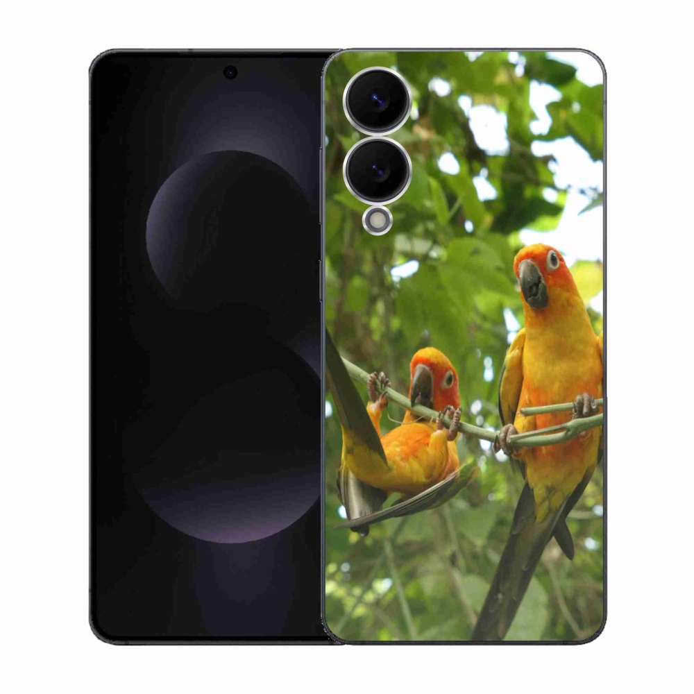 Gél borítás mmCase Samsung Galaxy S25 Edge készülékhez - papagájok aratingy