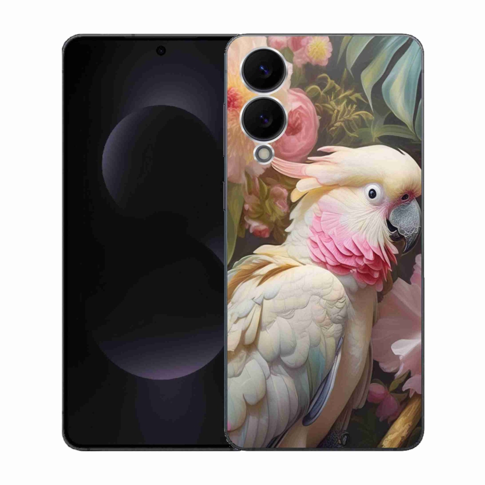 Zselés borítás mmCase Samsung Galaxy S25 Edge készülékhez - papagáj kakadu rózsaszín 2