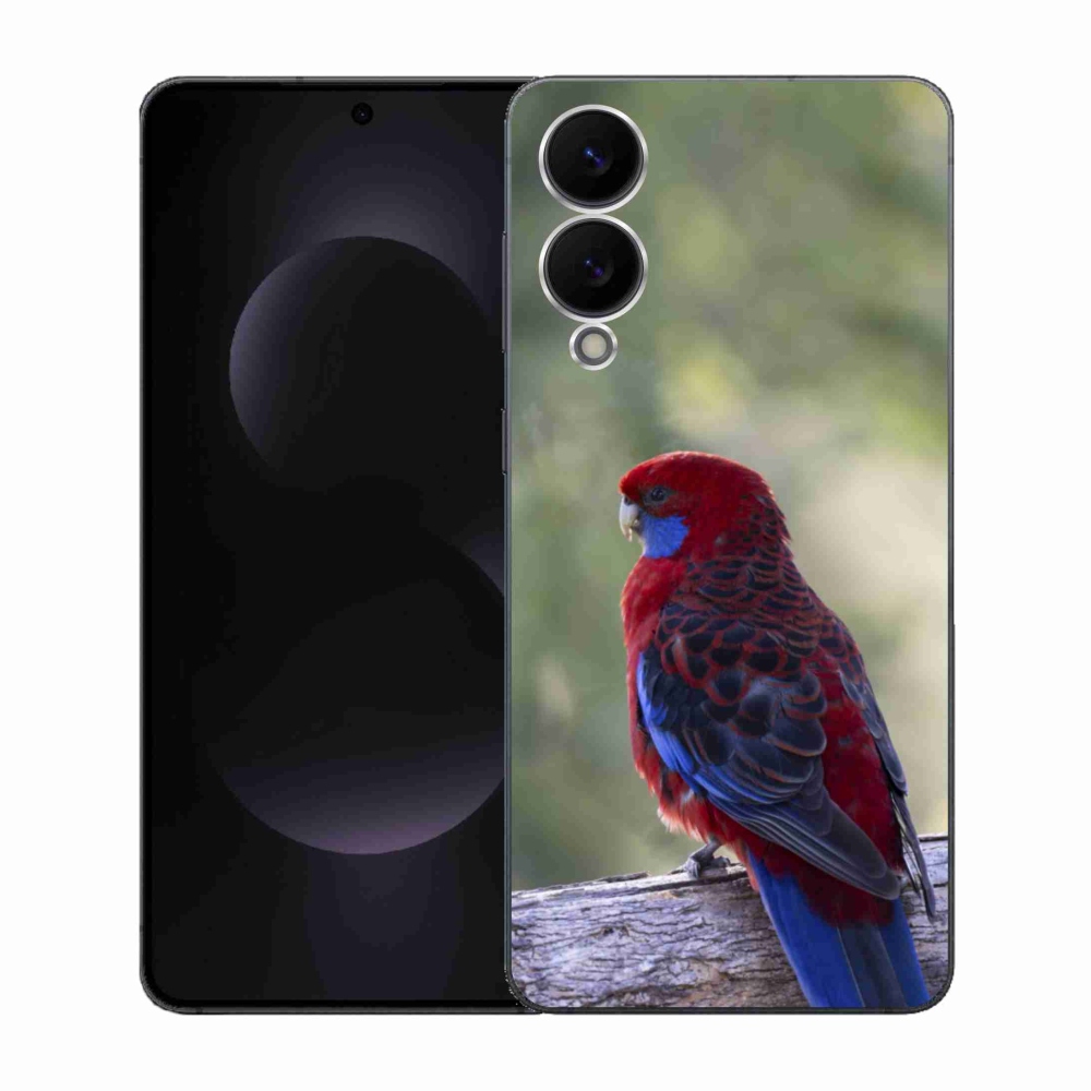 Zselés borítás mmCase Samsung Galaxy S25 Edge készülékhez - papagáj rózsa