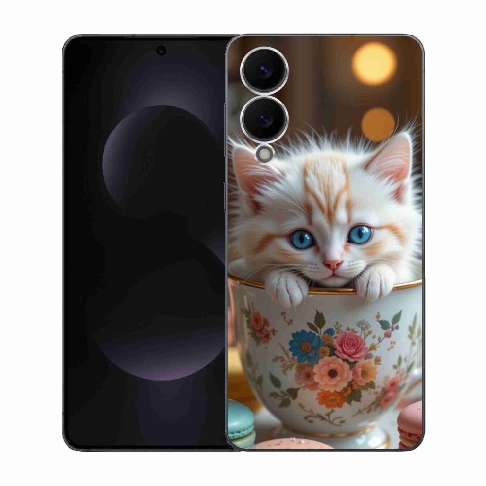 Gél borítás mmCase Samsung Galaxy S25 Edge készülékhez - aranyos cica 6