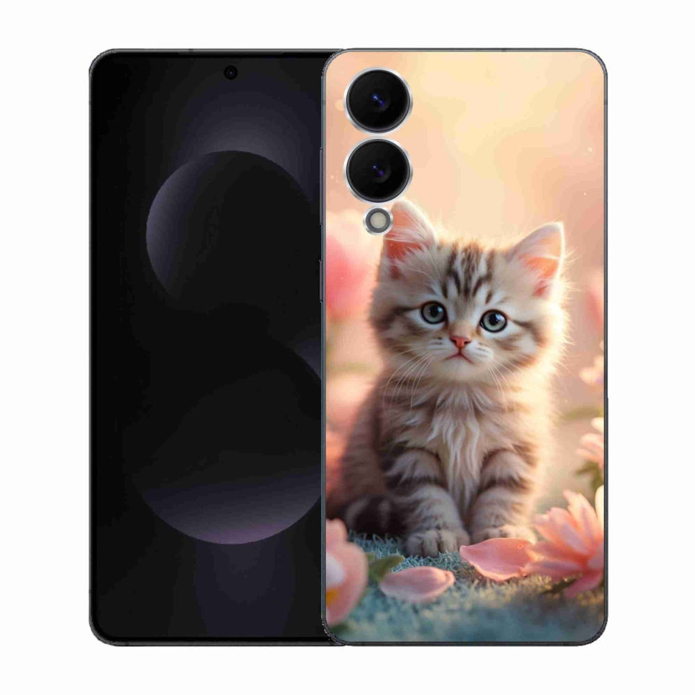 Gél borítás mmCase Samsung Galaxy S25 Edge készülékhez - aranyos cica 8