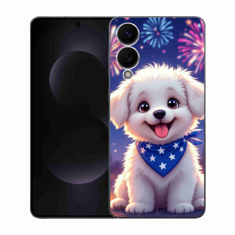 Gél borítás mmCase Samsung Galaxy S25 Edge készülékhez - ünnepi kölyökkutyakölyök