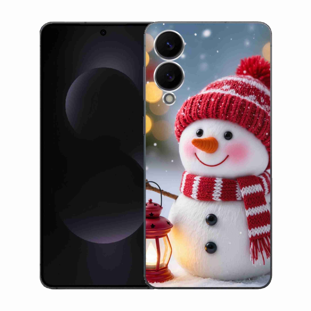 Gél borítás mmCase Samsung Galaxy S25 Edge készülékhez - hóember 2