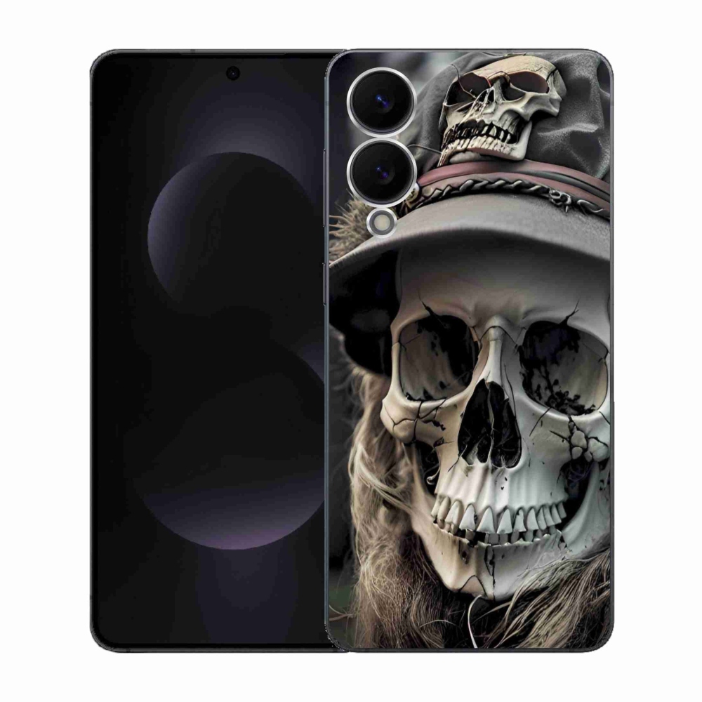 Zselés borítás mmCase Samsung Galaxy S25 Edge készülékhez - sötét koponya