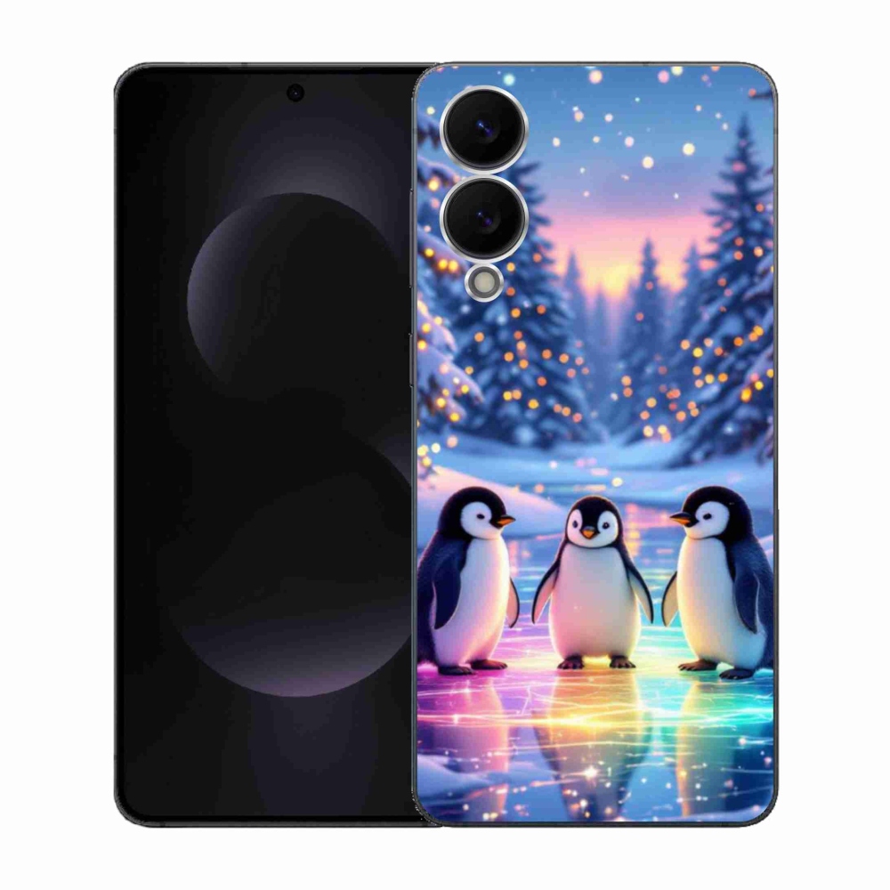 Gél borítás mmCase Samsung Galaxy S25 Edge készülékhez - pingvinek