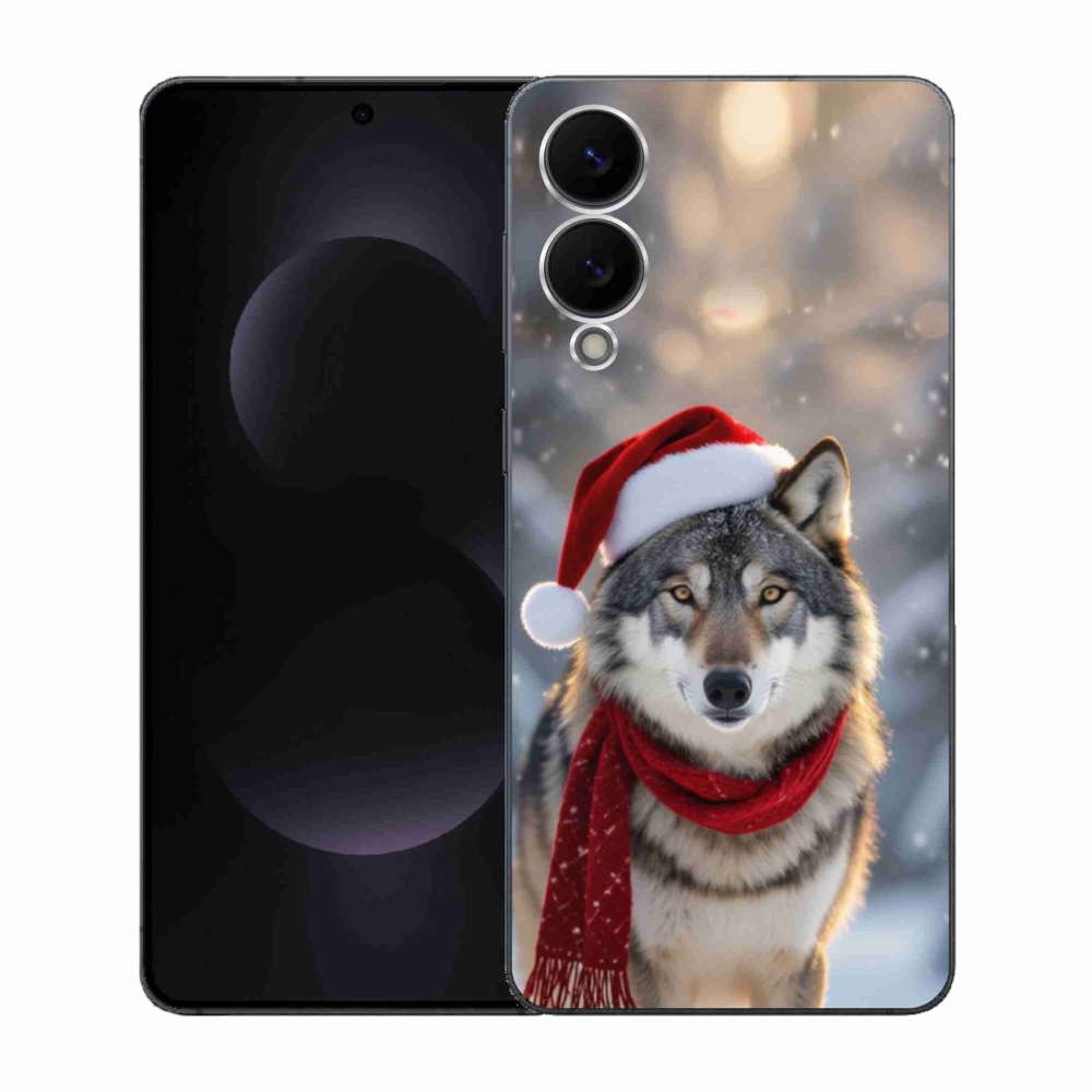 Gél borítás mmCase Samsung Galaxy S25 Edge készülékhez - Karácsonyi farkas