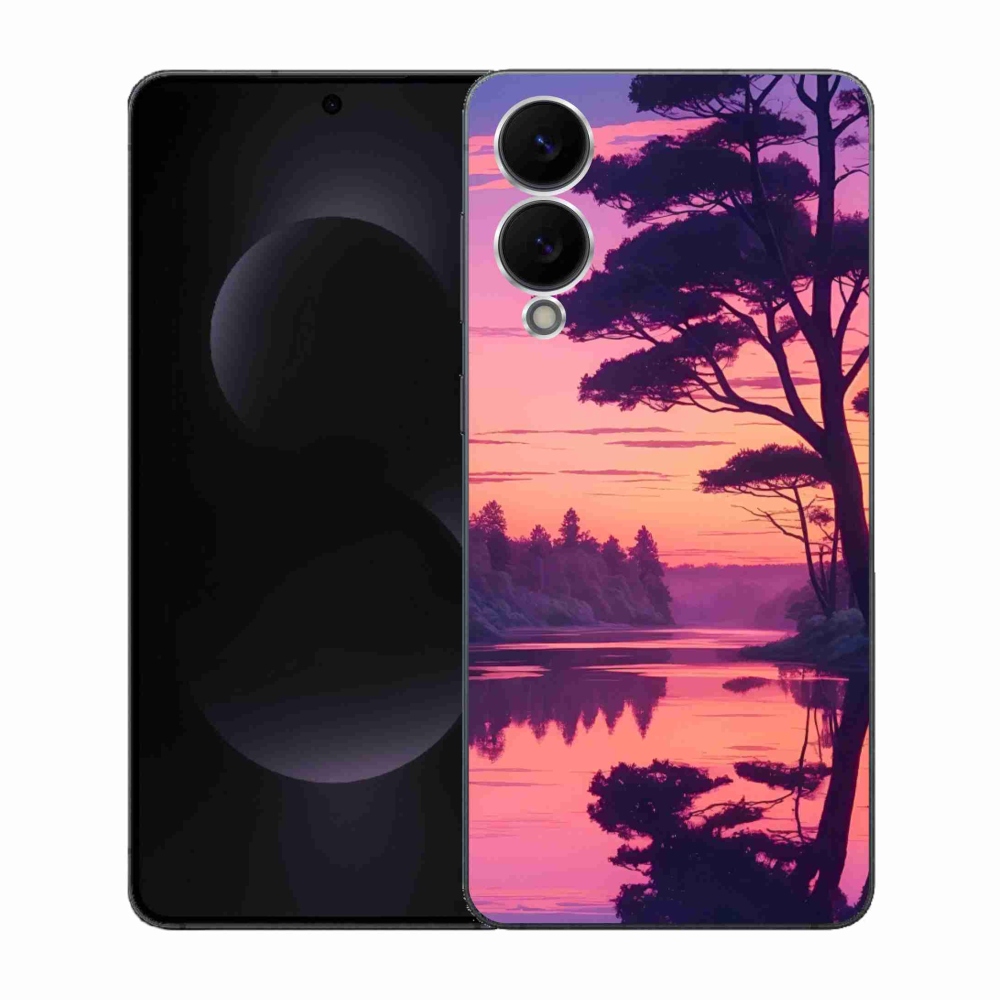 Gél borítás mmCase Samsung Galaxy S25 Edge készülékhez - naplemente a tó felett