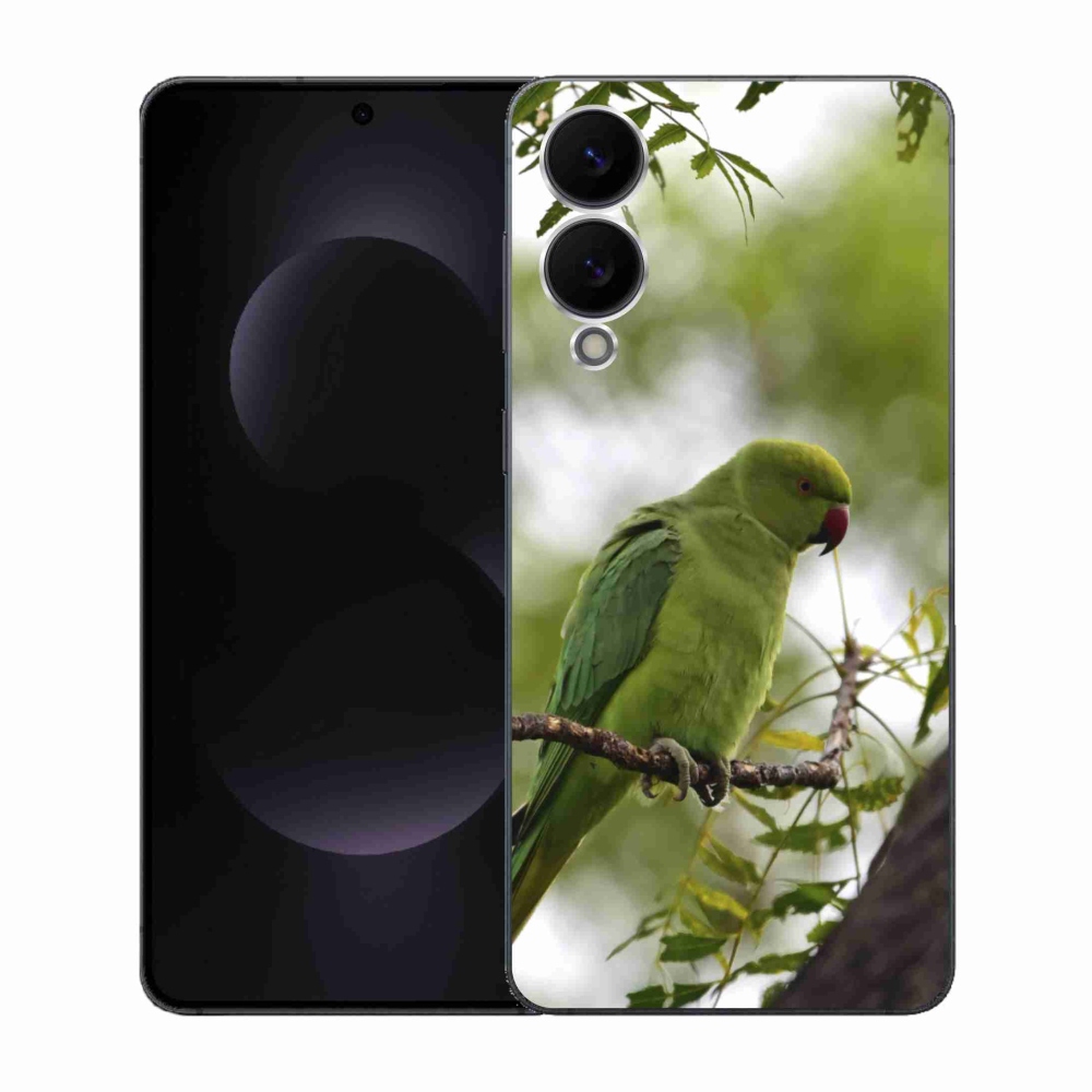 Zselés borítás mmCase Samsung Galaxy S25 Edge készülékhez - zöld papagáj