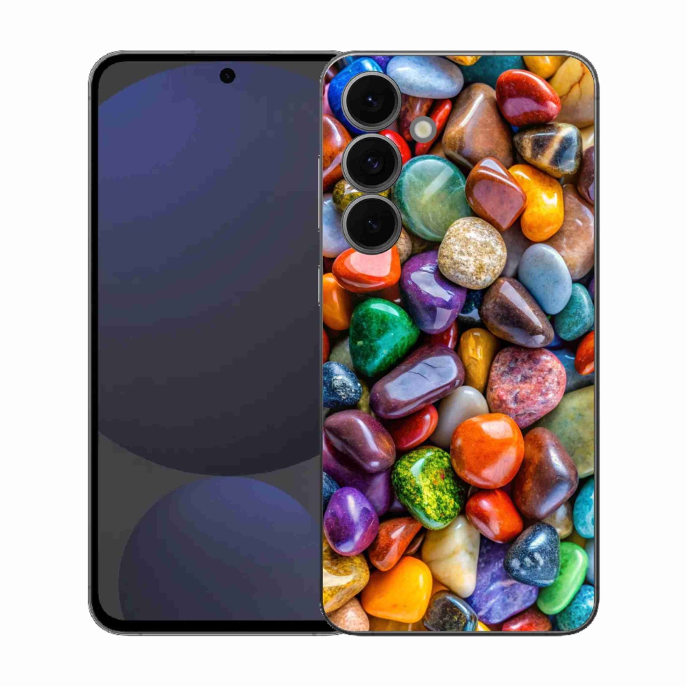 Gél borítás mmCase Samsung Galaxy S25 FE készülékhez - színes strasszkövek