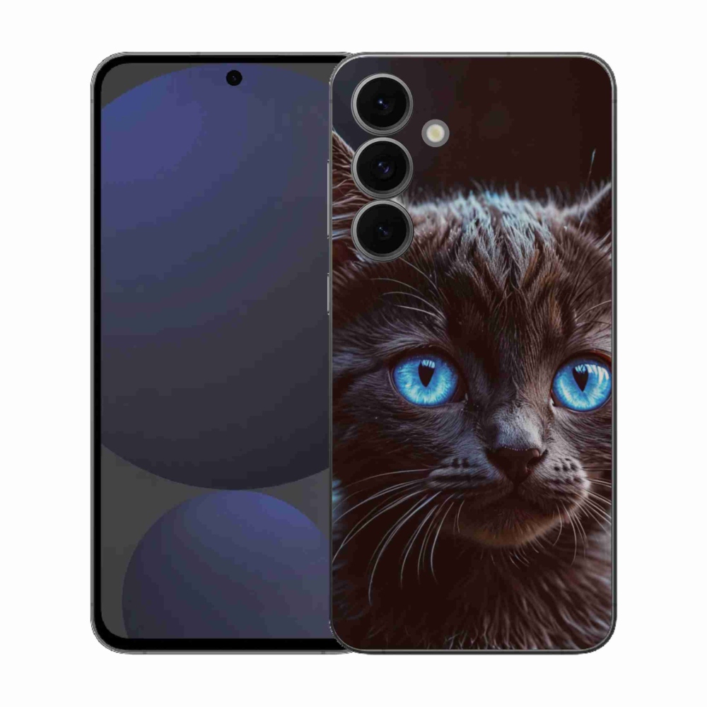 Gél védőhuzat mmCase Samsung Galaxy S25 FE - fekete cica 2