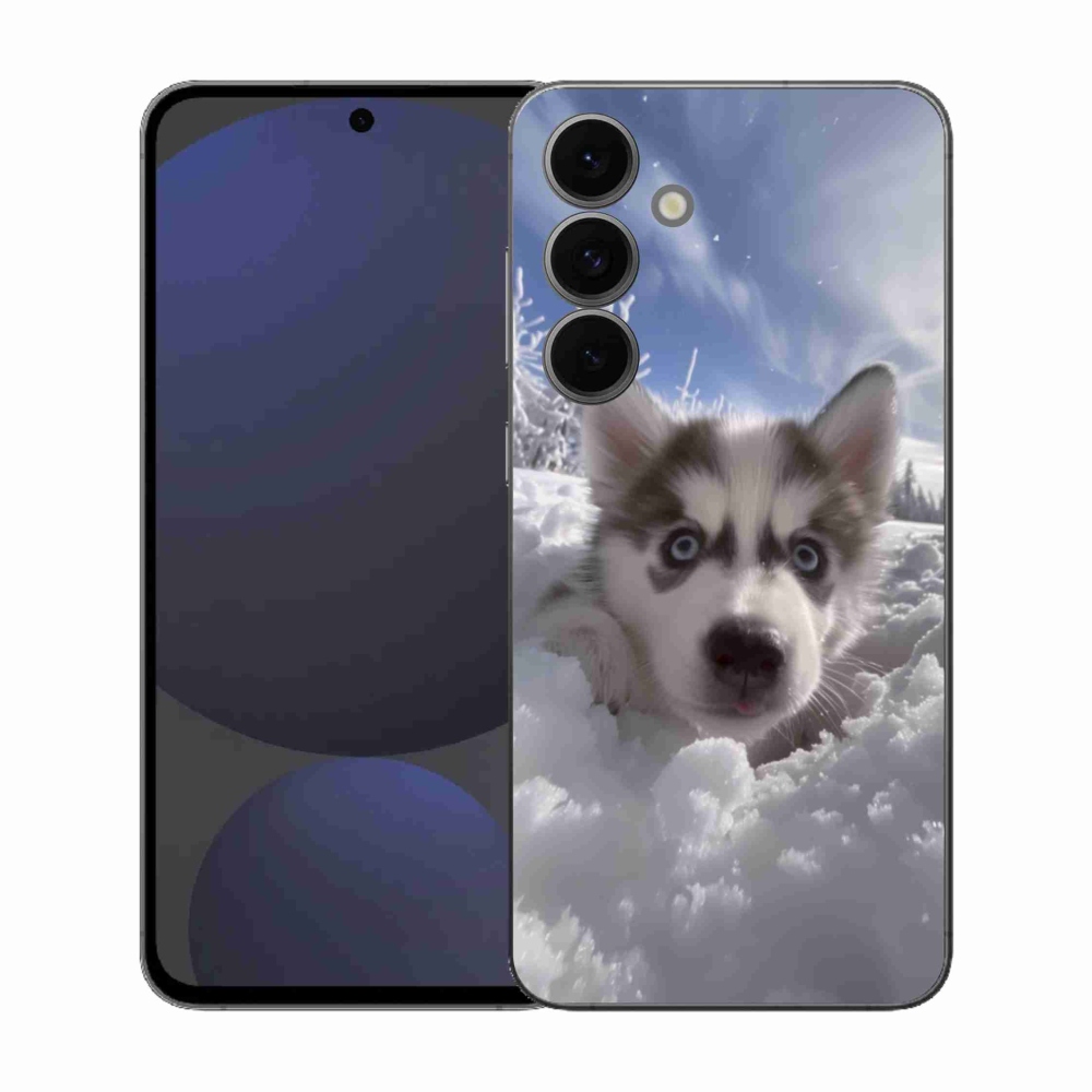 Zselés borítás mmCase Samsung Galaxy S25 FE - husky a hóban