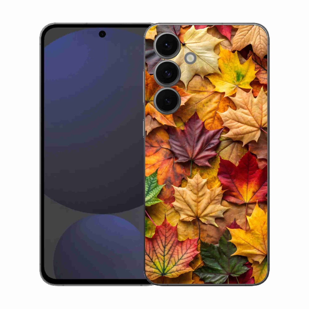 Zselés borítás mmCase Samsung Galaxy S25 FE - juharlevelek 2