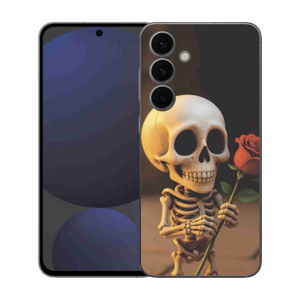 Gél borítás mmCase Samsung Galaxy S25 FE - csontváz rózsával