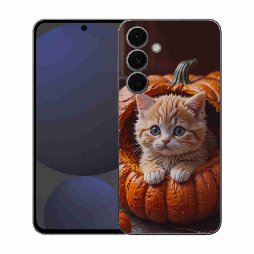 Gél borítás mmCase Samsung Galaxy S25 FE - cica és tök 2