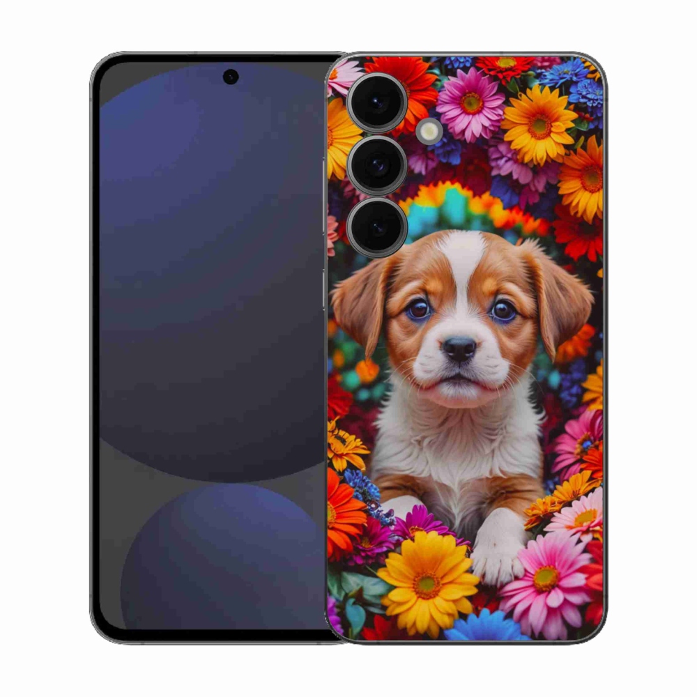 Gél borítás mmCase Samsung Galaxy S25 FE - aranyos kiskutya