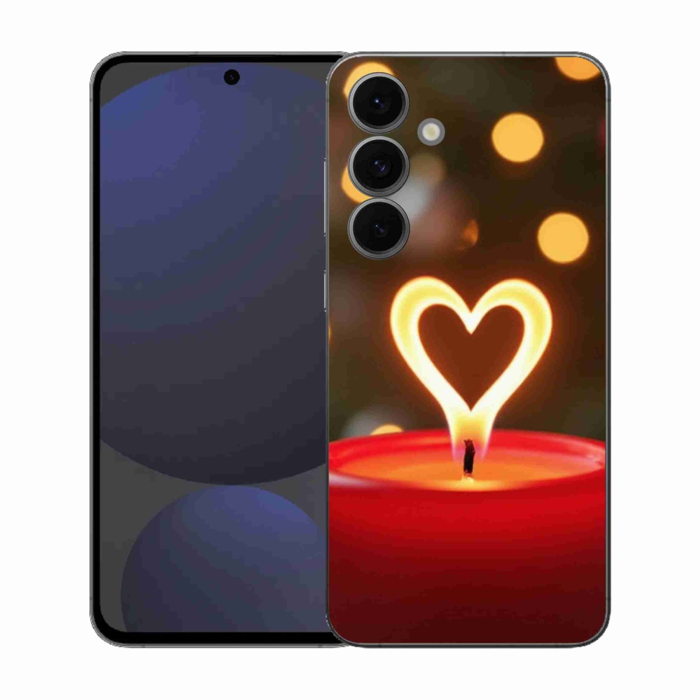 Zselés borítás mmCase Samsung Galaxy S25 FE - láng szíve