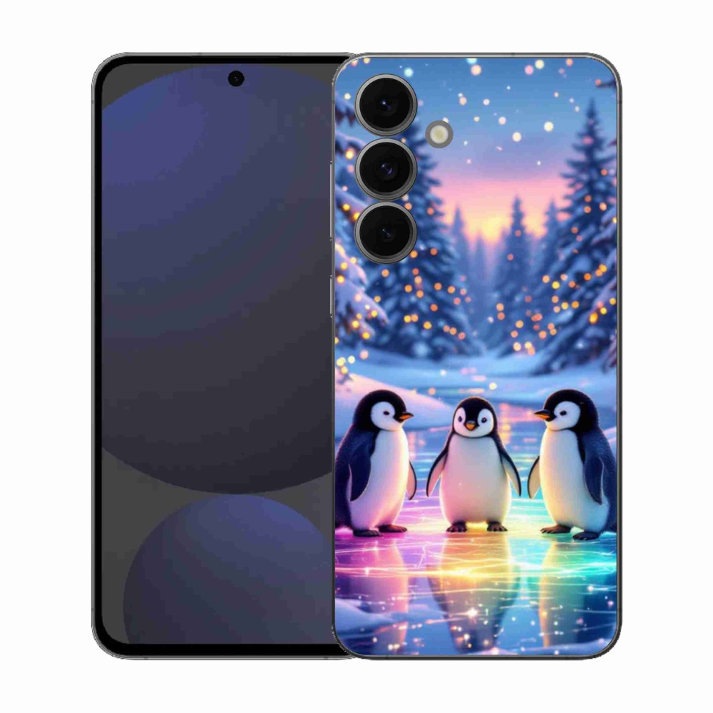 Zselés borítás mmCase Samsung Galaxy S25 FE - pingvinekhez