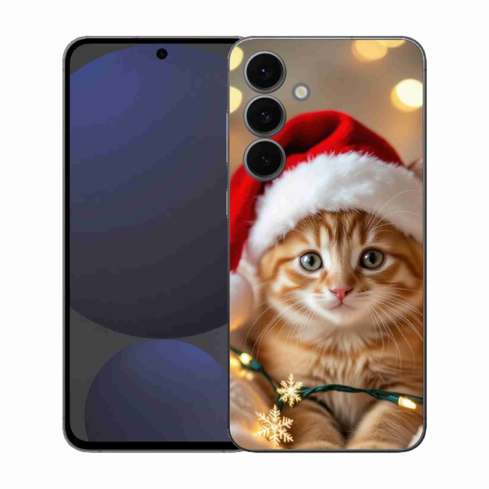 Gél borítás mmCase Samsung Galaxy S25 FE készülékhez - Karácsonyi cica