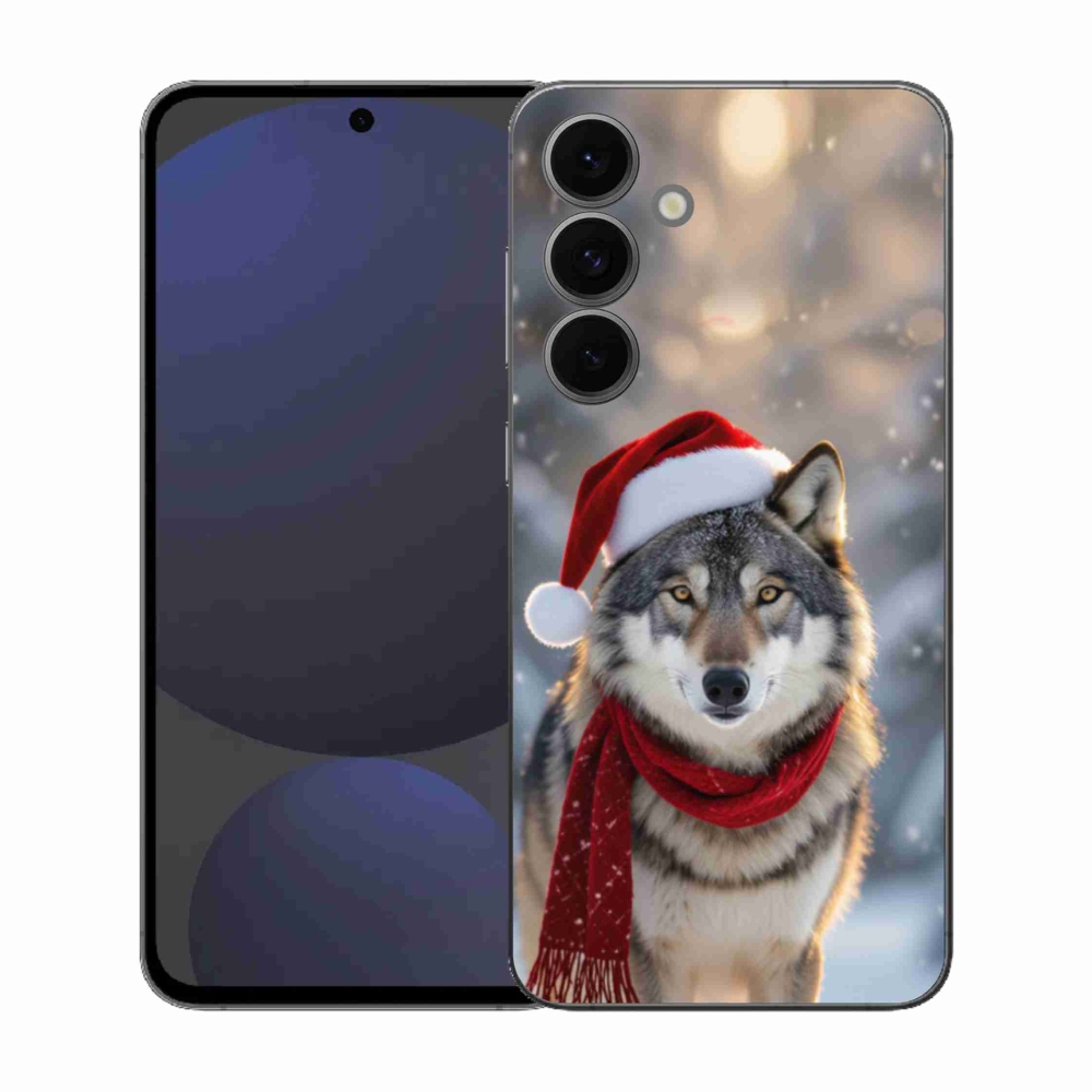 Gél borítás mmCase Samsung Galaxy S25 FE - Karácsonyi farkas