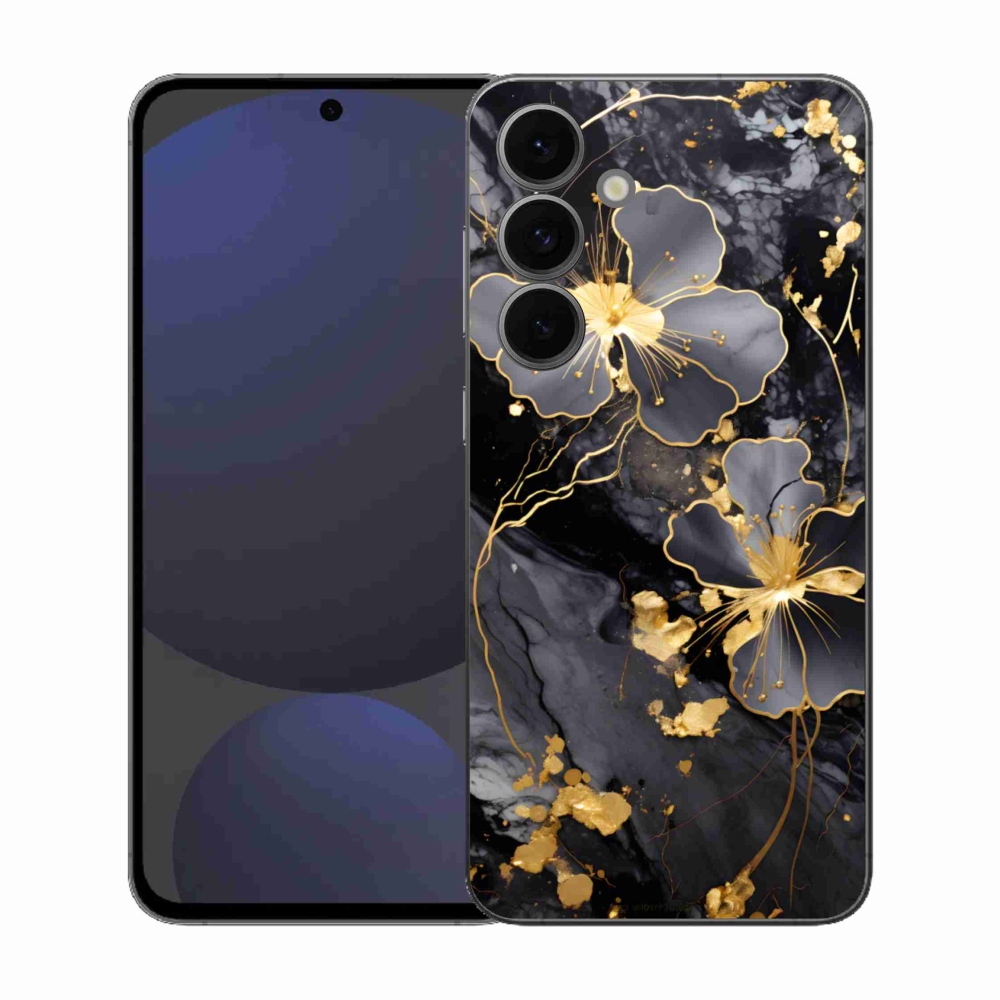 Gél védőhuzat mmCase Samsung Galaxy S25 FE - arany virágok