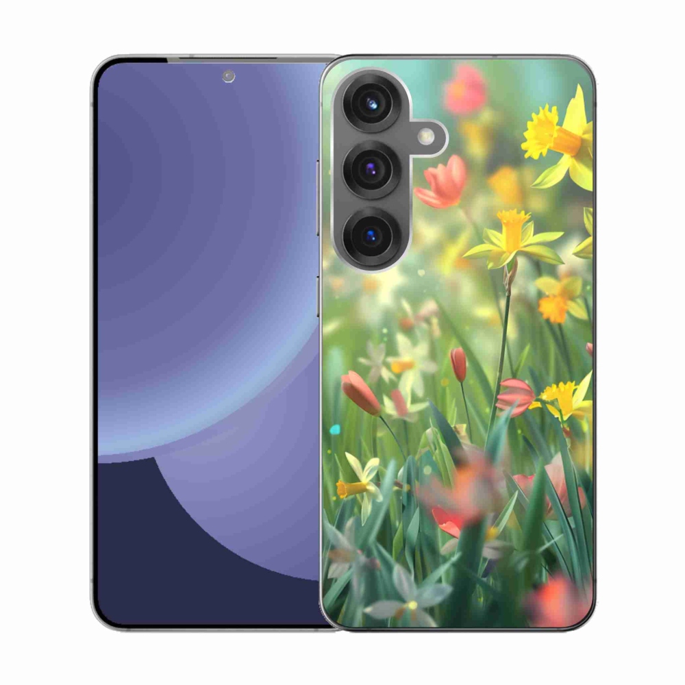 Gél borítás mmCase Samsung Galaxy S25 készülékhez - tavaszi virágok