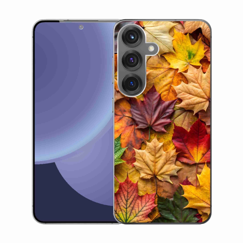 Gél borítás mmCase Samsung Galaxy S25 készülékhez - juharlevelek 2