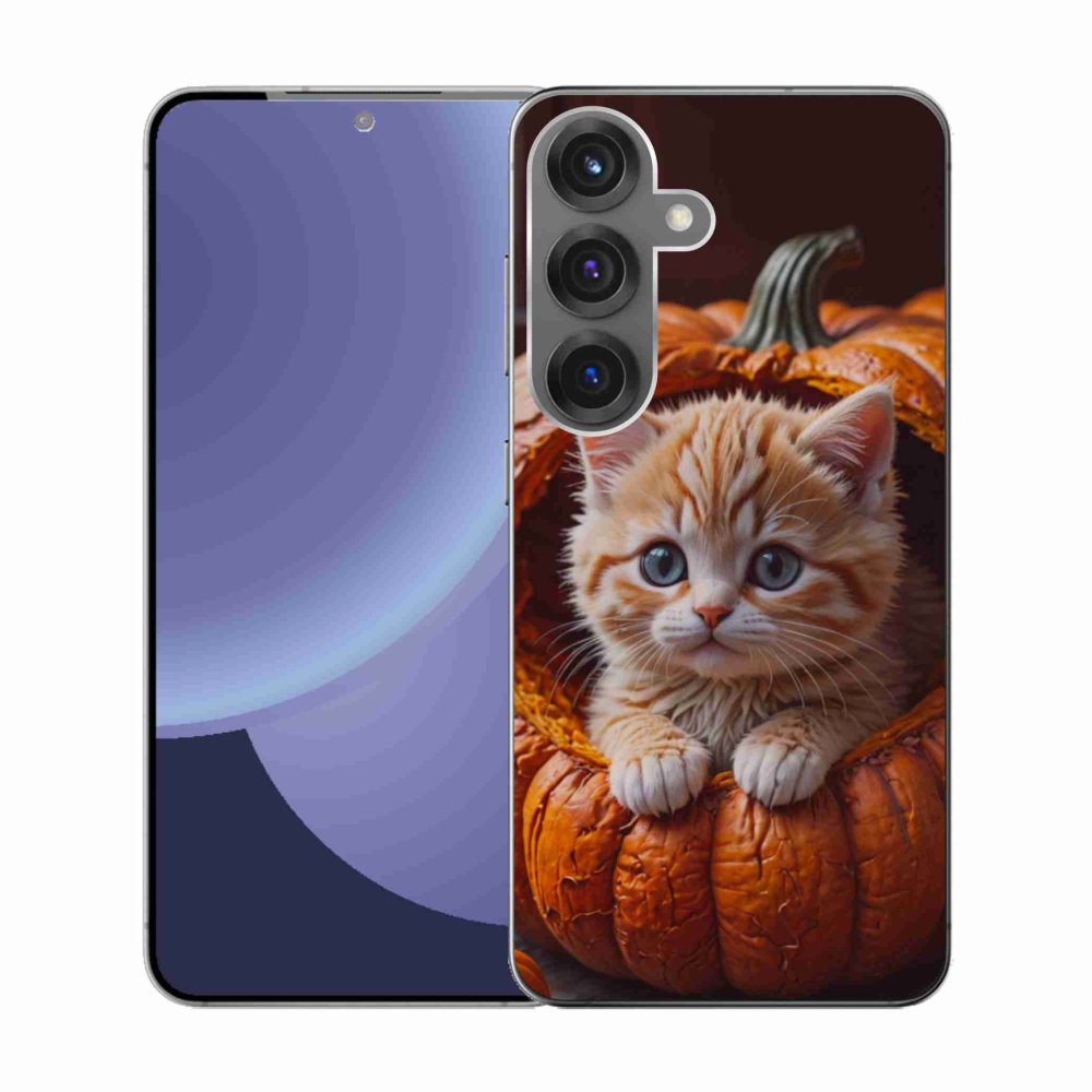 Gél borítás mmCase Samsung Galaxy S25 készülékhez - cica és tök 2