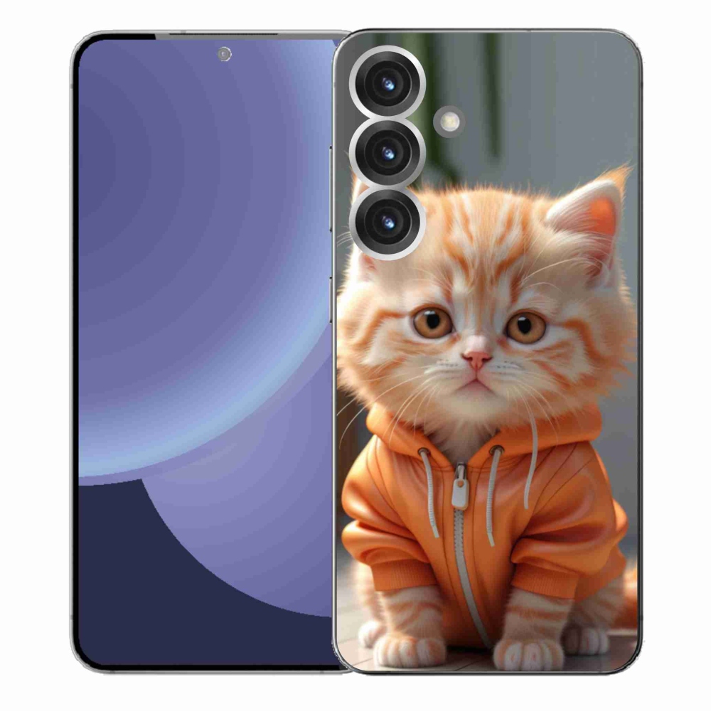 Gél borítás mmCase Samsung Galaxy S25+ készülékhez - cica melegítőben